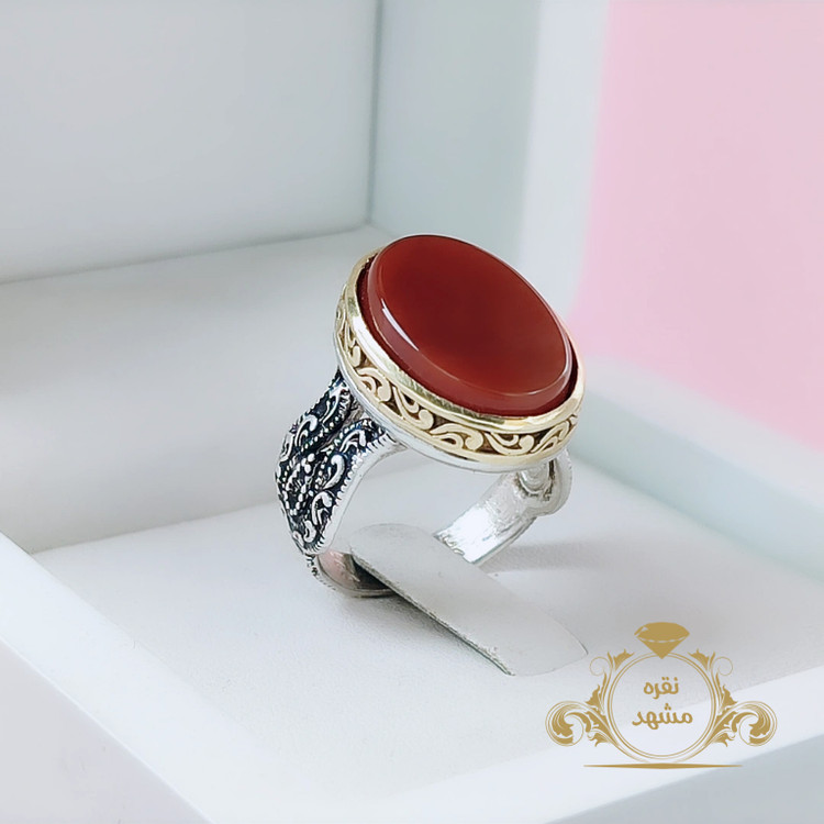 عقیق سرخ انگشتر عقیق سرخ اصل