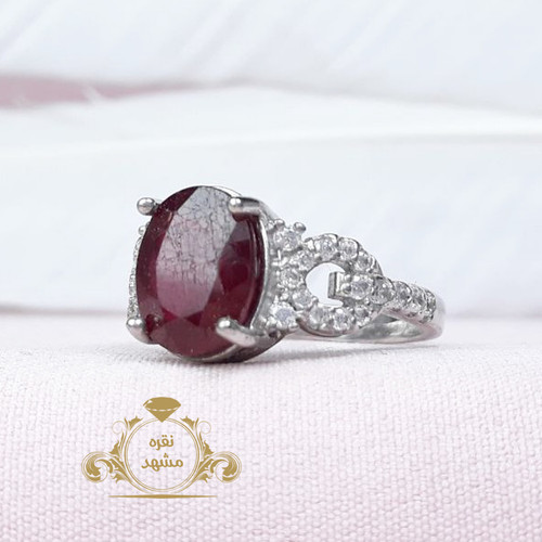 انگشتر زنانه یاقوت سرخ تراش جواهر