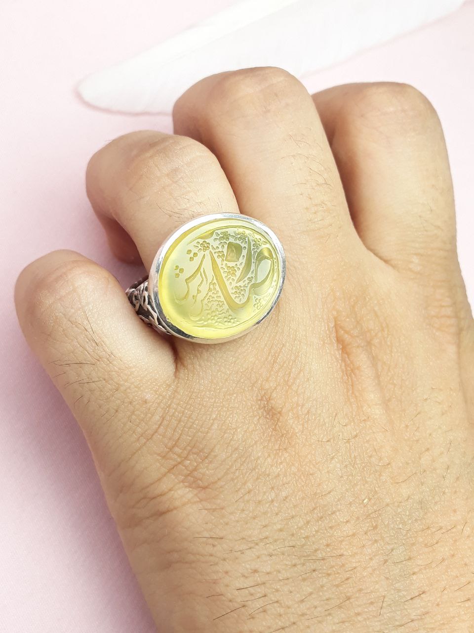 انگشتر مردانه شمس الشموس عقیق زرد