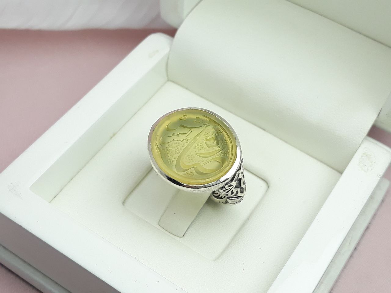 انگشتر شمس الشموس عقیق زرد اصلی و معدنی