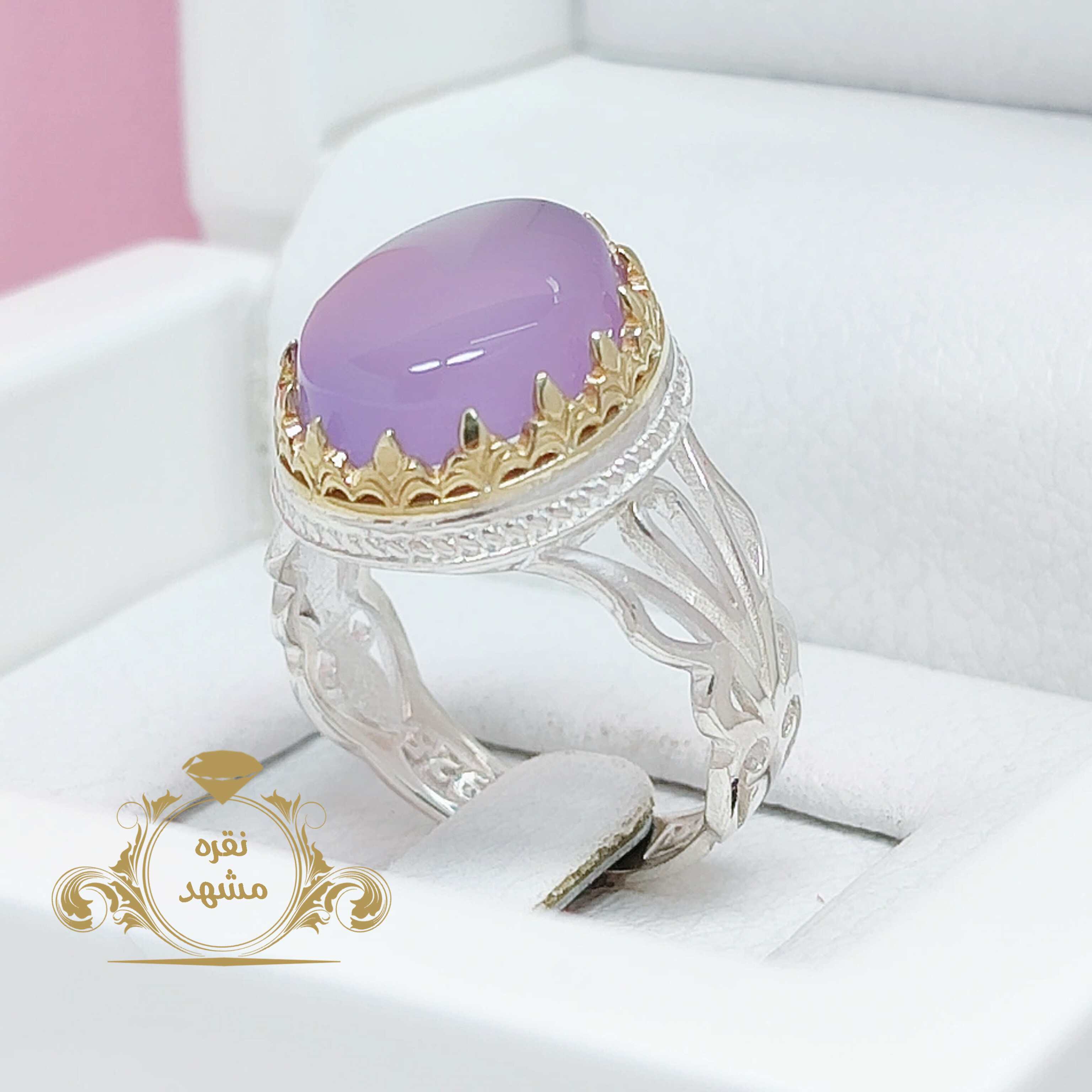 انگشتر مردانه عقیق سوسنی اصلی و معدنی نقره