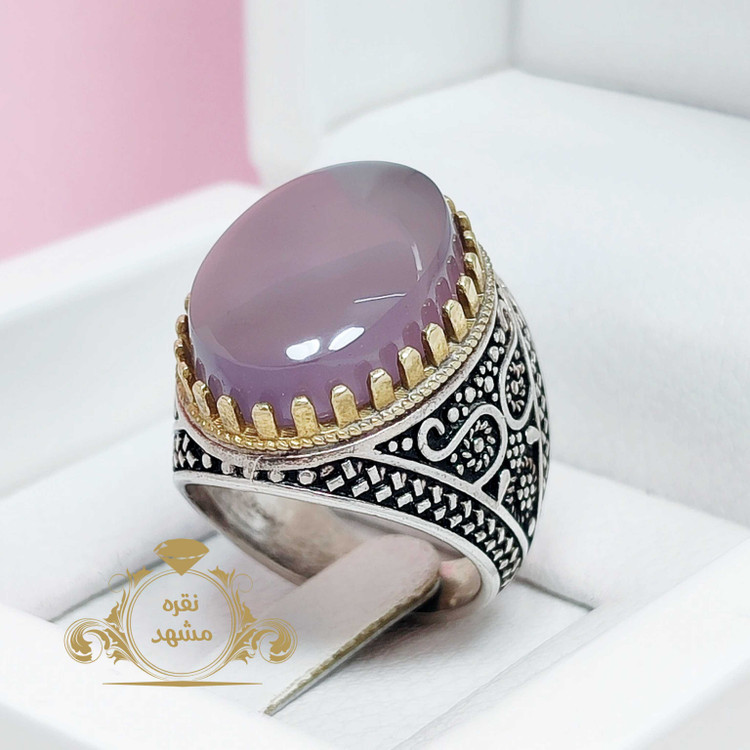 انگشتر سوسنی یمن مردانه نقره رکاب خوش فروش