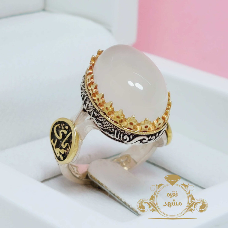 انگشتر پر فروش عقیق نباتی یا مهدی
