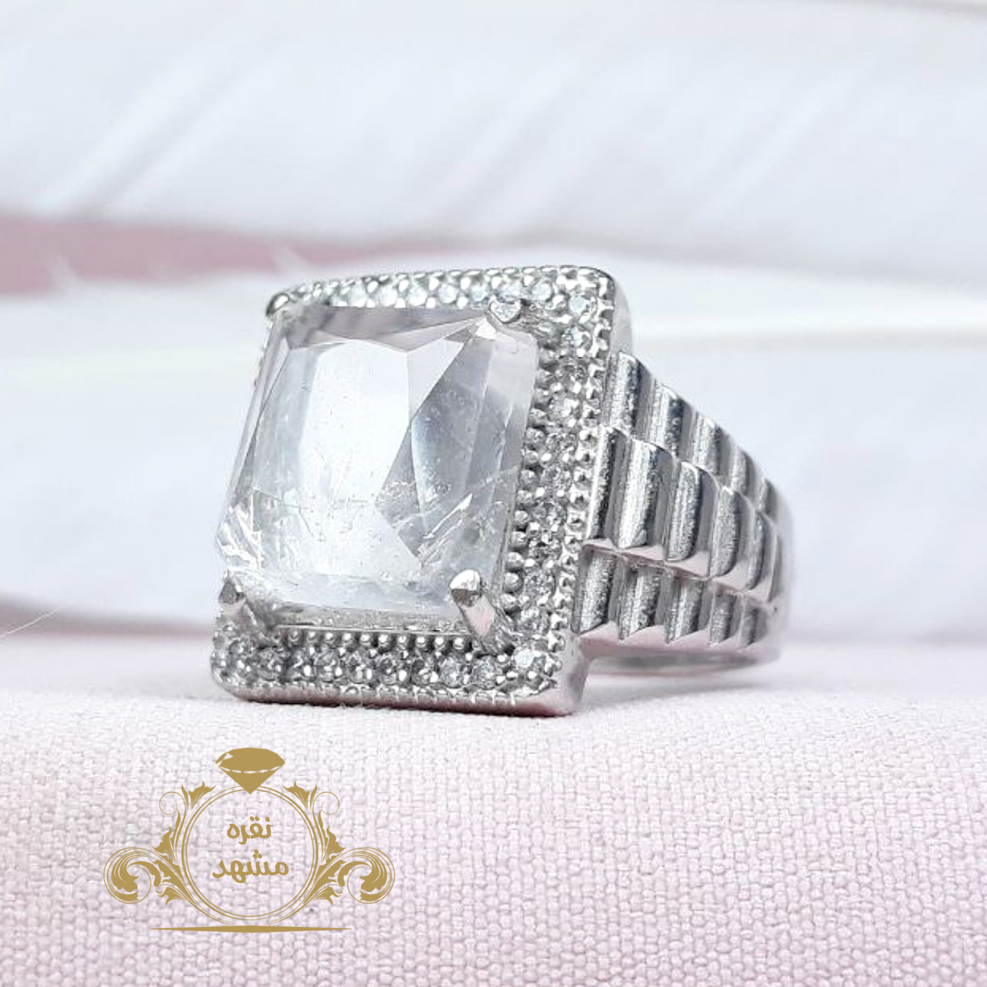 انگشتر در نجف اصل چهارگوش تراش دار