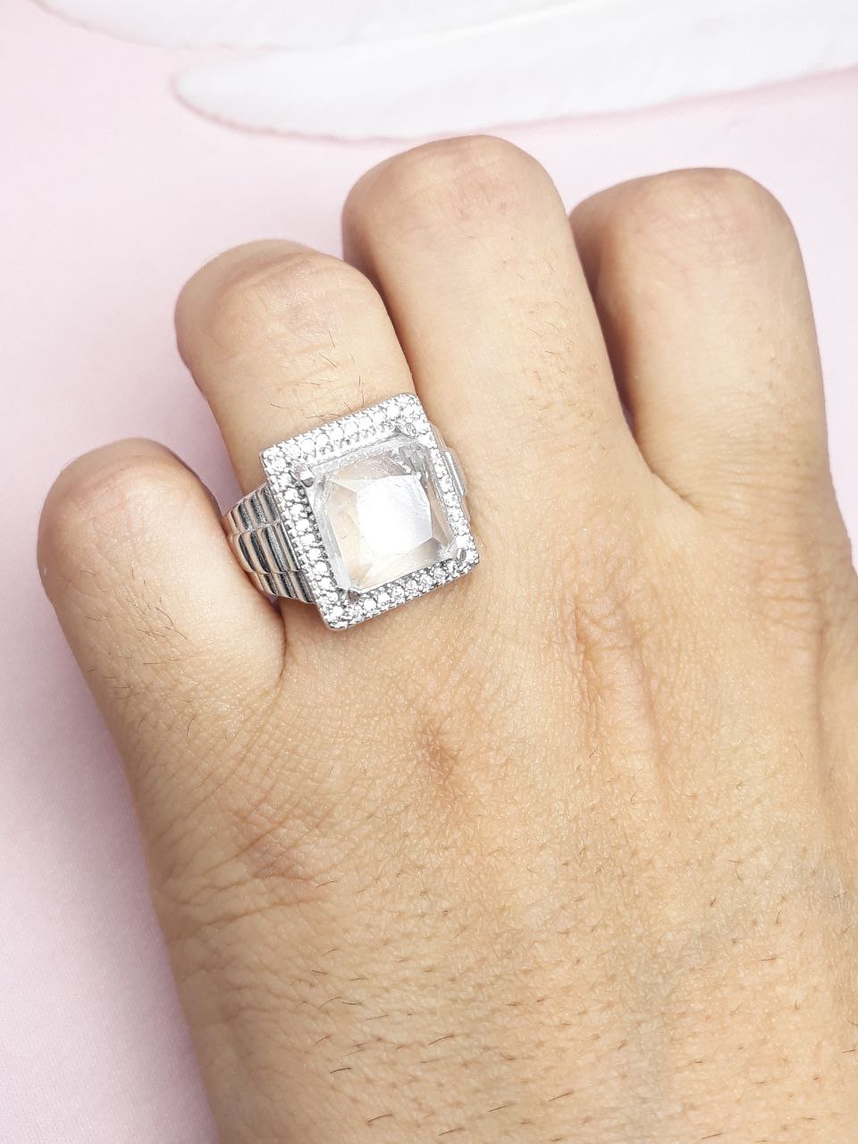 انگشتر مردانه در نجف اصلی چهارگوش تراش دار