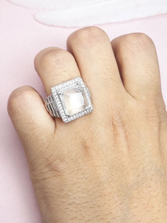 انگشتر مردانه در نجف اصلی چهارگوش تراش دار