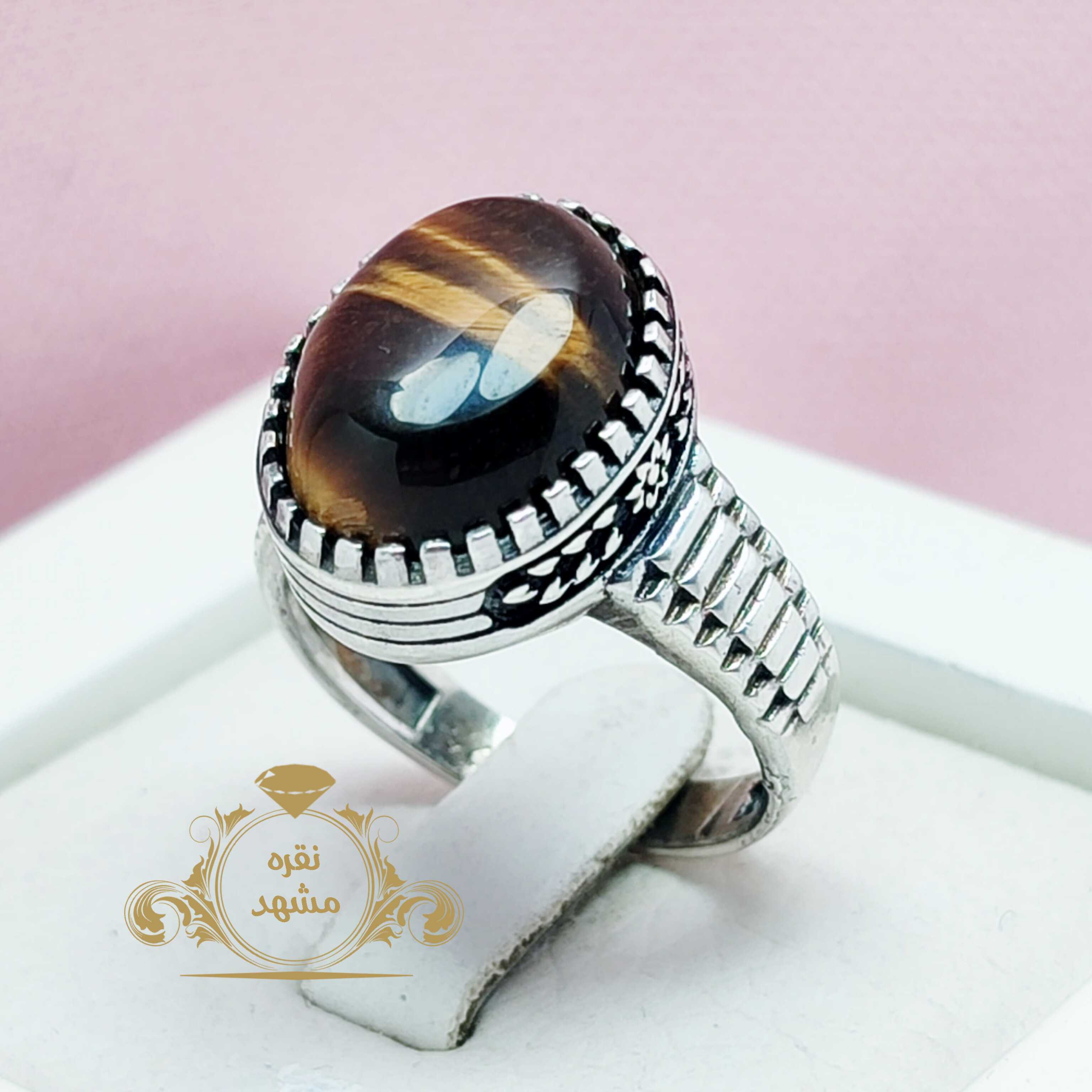 انگشتر مردانه تایگر یا چشم ببر اصلی ظریف