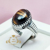 انگشتر مردانه تایگر یا چشم ببر اصلی ظریف