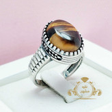 انگشتر تایگر یا چشم ببر اصلی ظریف مردانه