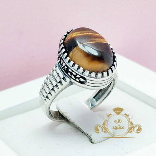 انگشتر تایگر یا چشم ببر اصلی ظریف مردانه