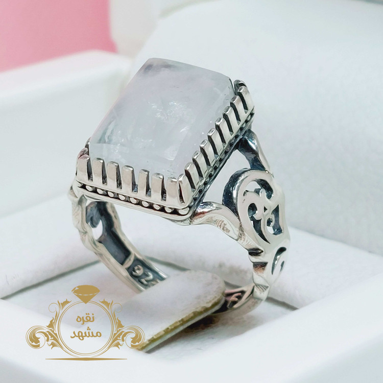 انگشتر مردانه در یخی مدل رهبری نقره