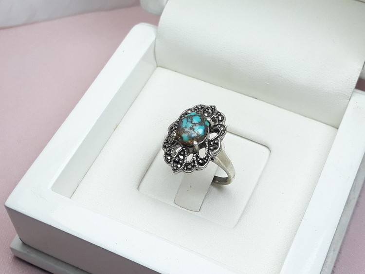 انگشتر سیاه قلم زنانه فیروزه نیشابوری اصلی