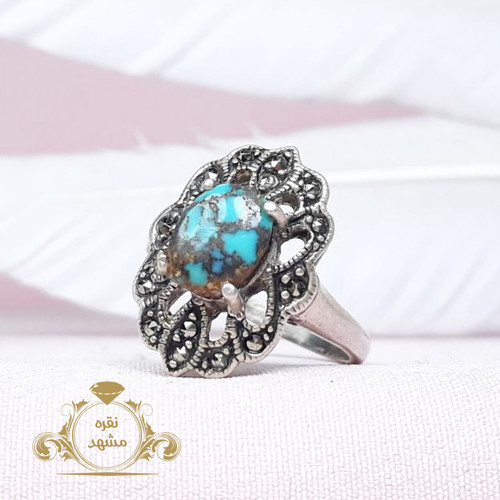 انگشتر زنانه فیروزه نیشابوری اصلی معدنی