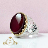 انگشتر عقیق سرخ اصلی مردانه سرخ خراسان