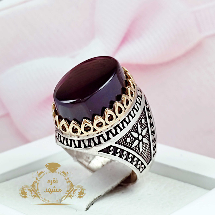 عقیق سیاه یا عقیق مشکی جست دار رکاب خوش فروش