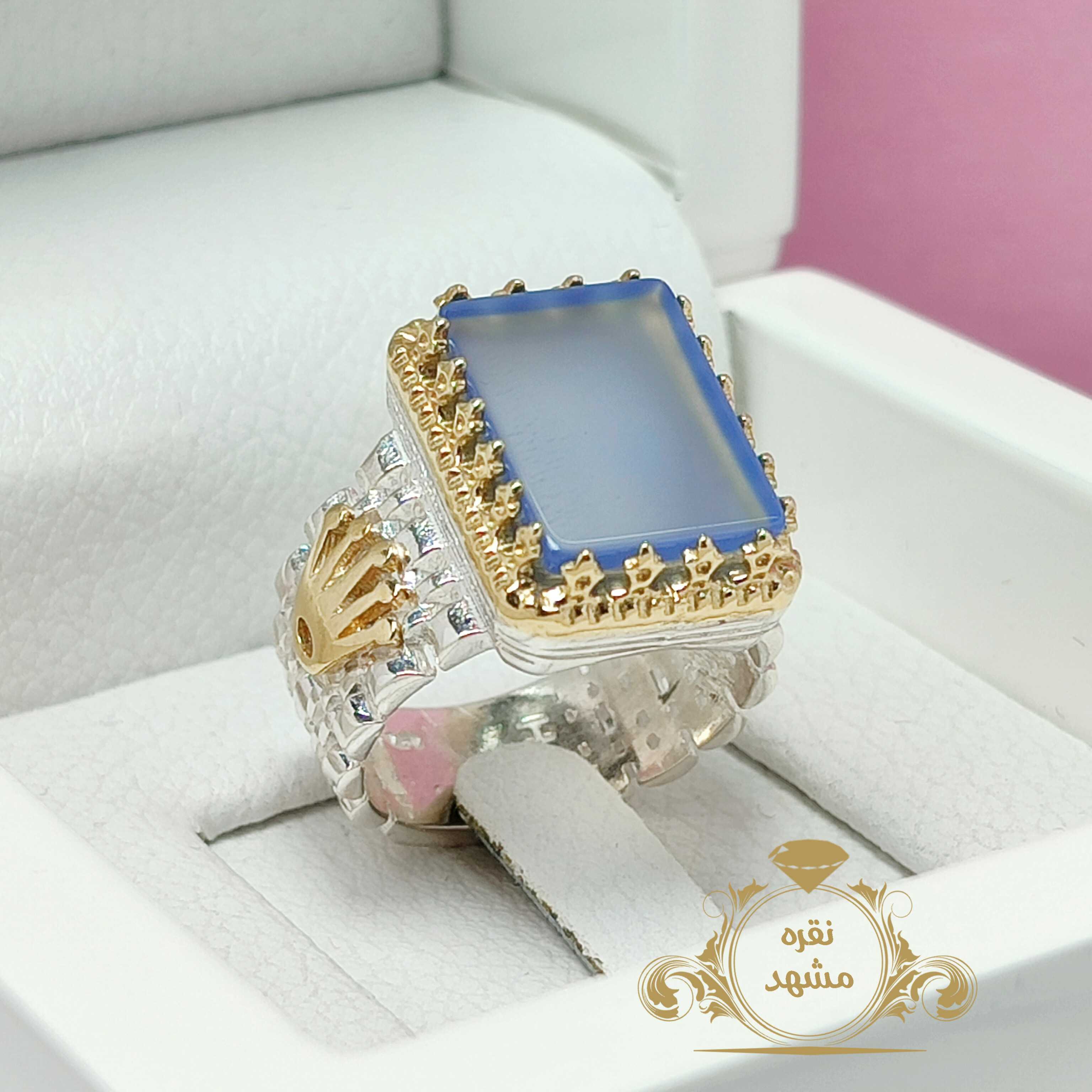 انگشتر عقیق سوسنی اصل و معدنی طرح رولکسی