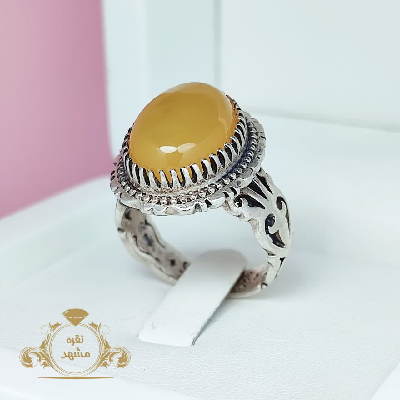 انگشتر مردانه جوندار نگین ریز مناسب انگشت کوچک