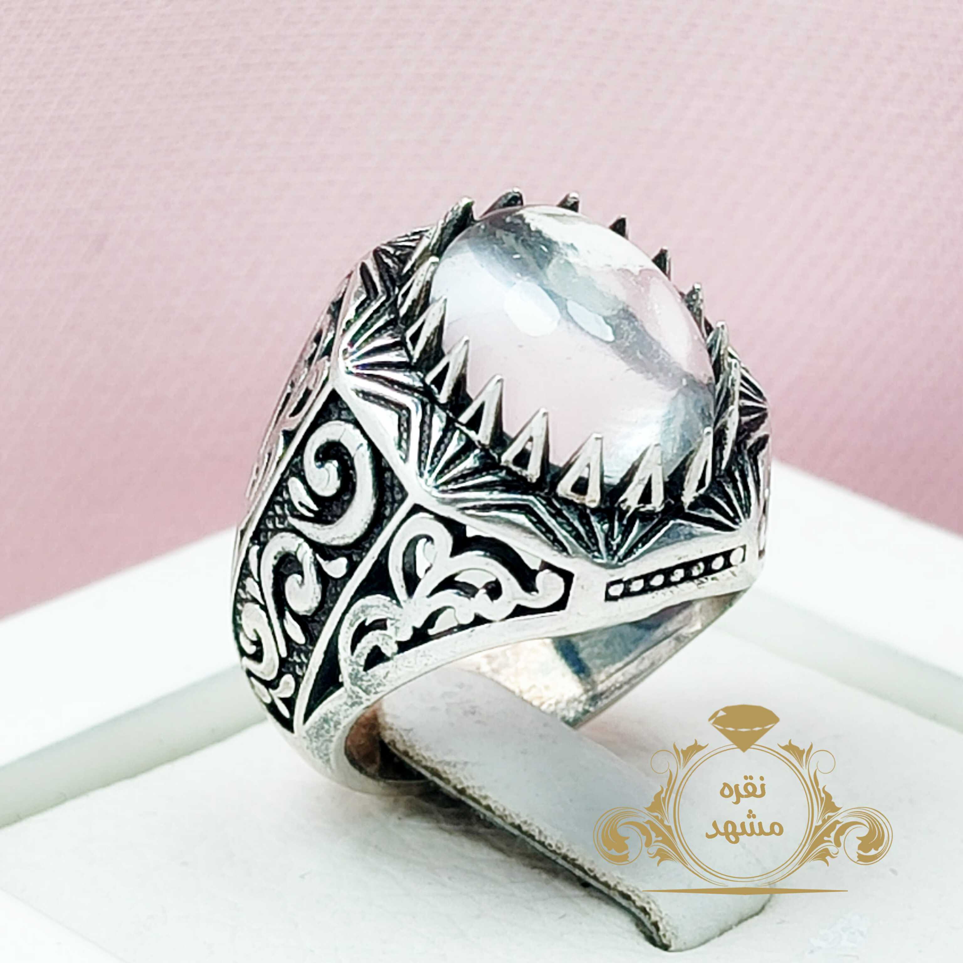 انگشتر مردانه در نجف اصلی و معدنی تمام نقره