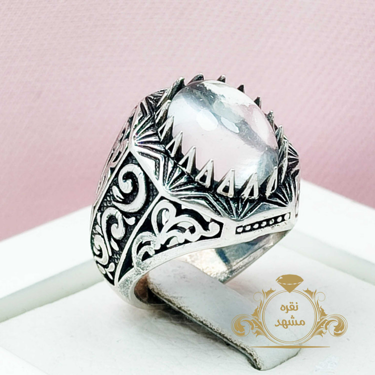 انگشتر مردانه در نجف اصلی و معدنی تمام نقره