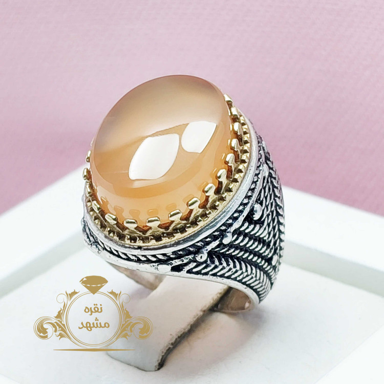 انگشتر مردانه یمنی اصل پرتقالی