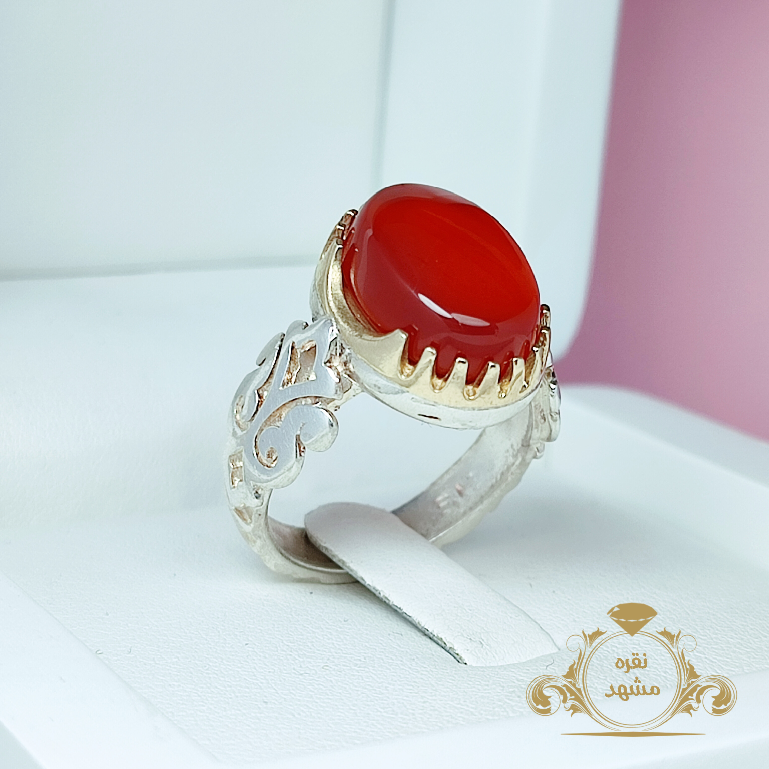 انگشتر مردانه عقیق سرخ خراسان خاص