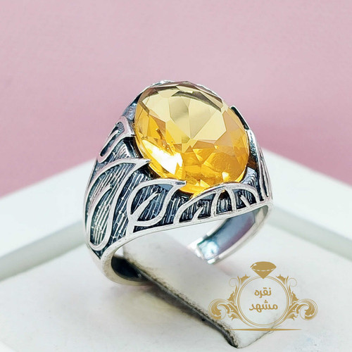 سیترین سنتاتیک خوشرنگ تراش جواهر