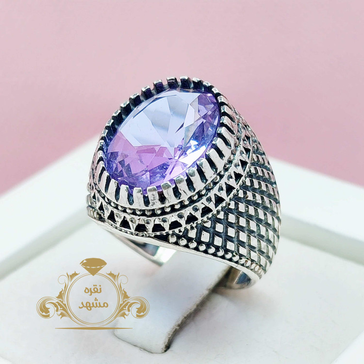 انگشتر مردانه شیک آماتیست اصلی و طبیعی