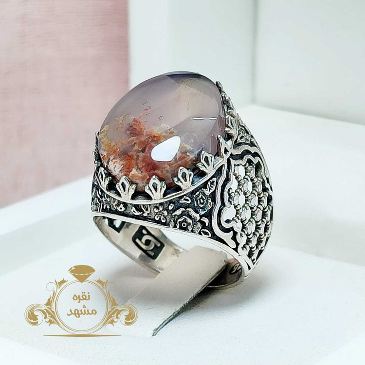 انگشتر ضریح شجر سوسنی رنگ آتشین خاص