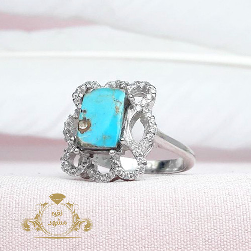 انگشتر زنانه فیروزه نیشابوری اصل مناسب روژ زن