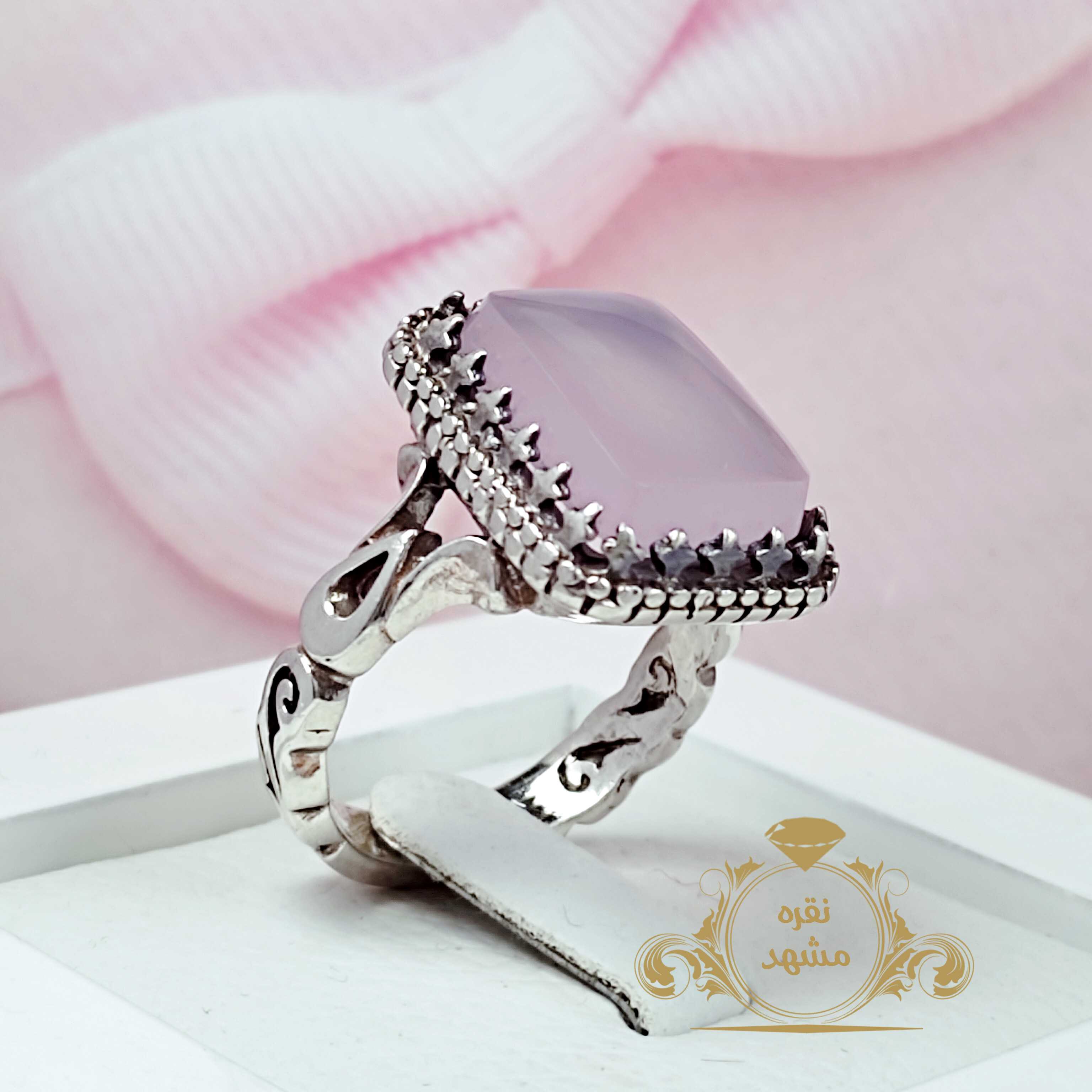 انگشتر عقیق سوسنی مردانه چهارگوش اصلی