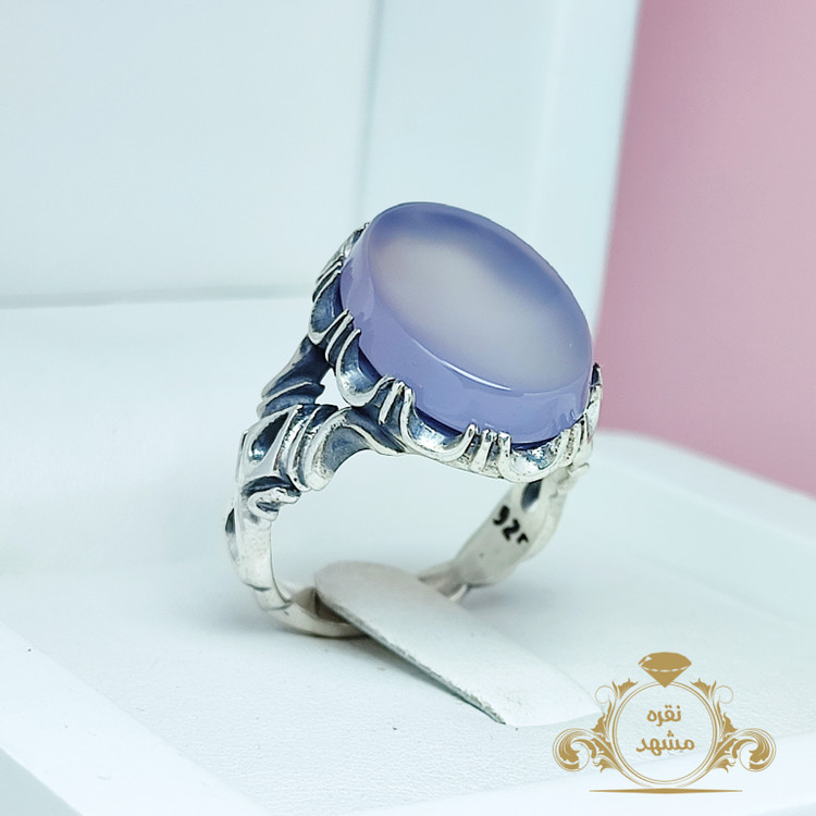 انگشتر مردانه عقیق سوسنی خوشرنگ تراش ثبتی