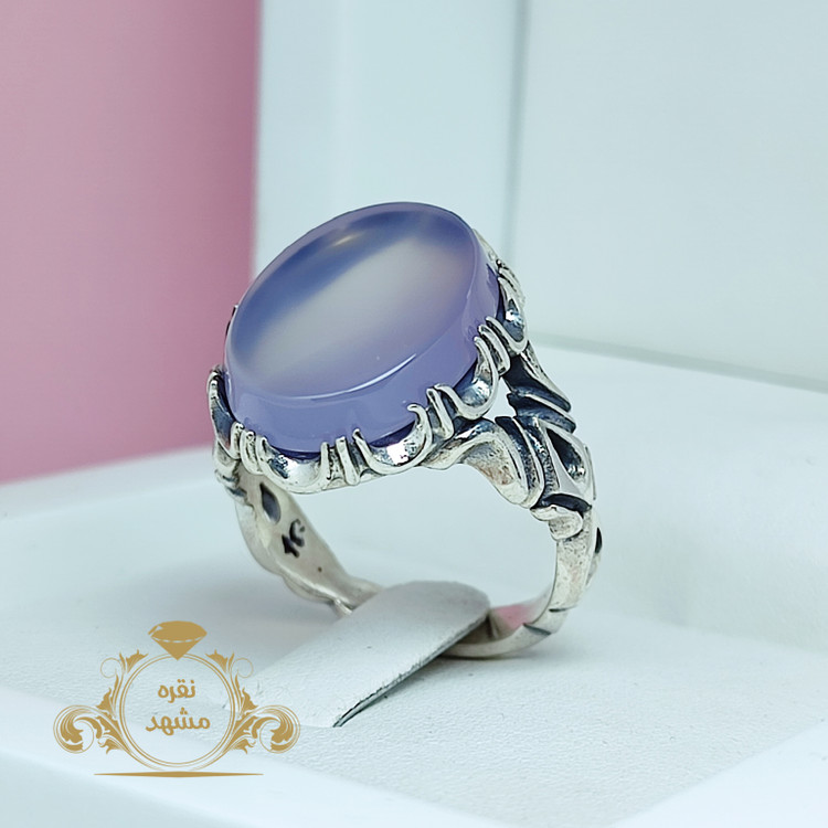 انگشتر عقیق سوسنی خوشرنگ تراش ثبتی