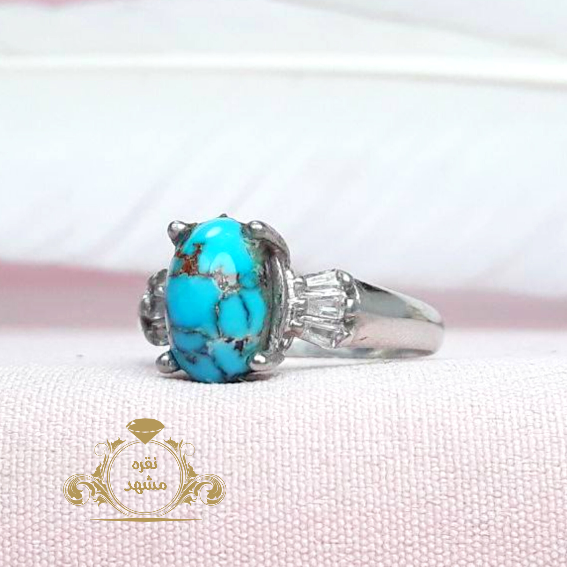 انگشتر زنانه فیروزه نیشابوری اصل مناسب روز زن