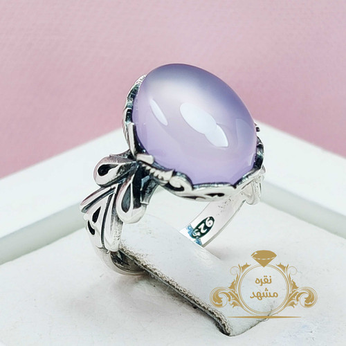 انگشتر عقیق سوسنی نقره مردانه مدل شاپرک