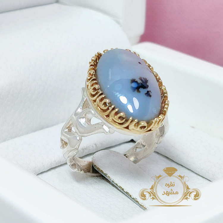 انگشتر شجر کبود گل دار اصلی و معدنی