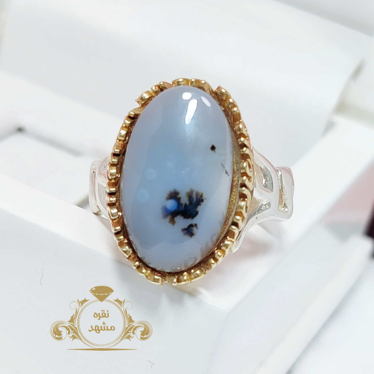 انگشتر خاص شجر کبود گل دار مردانه اصلی و معدنی