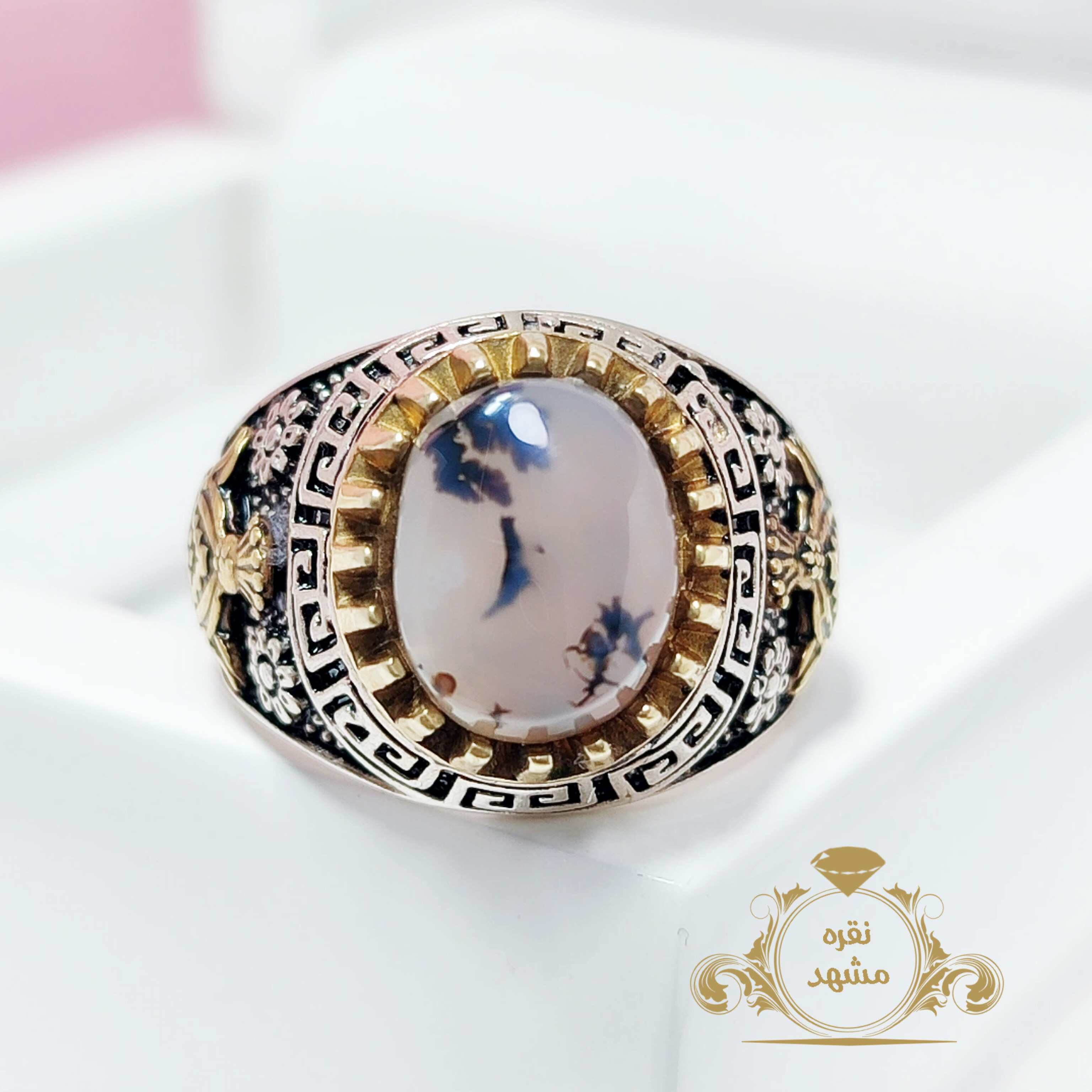 انگشتر شجر قائن اصل معدنی نقش درخت معلق