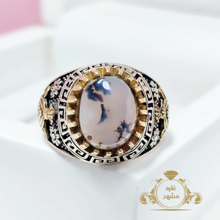 انگشتر شجر قائن اصل معدنی نقش درخت معلق