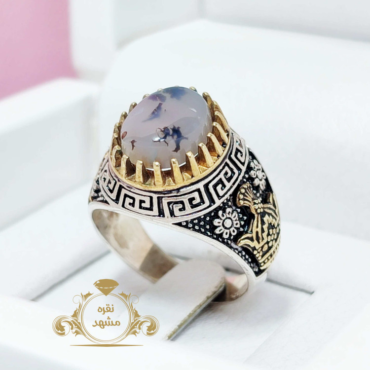 انگشتر مردانه شجر قائن اصلی و معدنی نقش درخت معلق