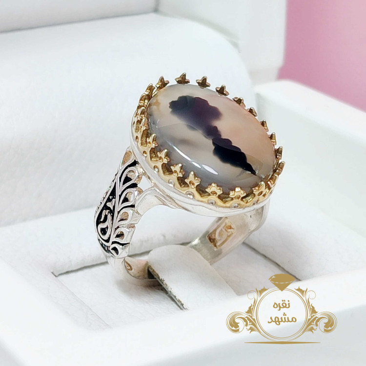 انگشتر شجر قائن نقش موج انفجار طبیعی