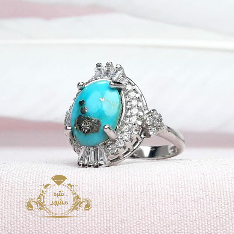 انگشتر زنانه فیروزه نیشابوری اصل مناسب روژ زن