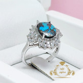 انگشتر زنانه نگین فیروزه نیشابوری اصلی