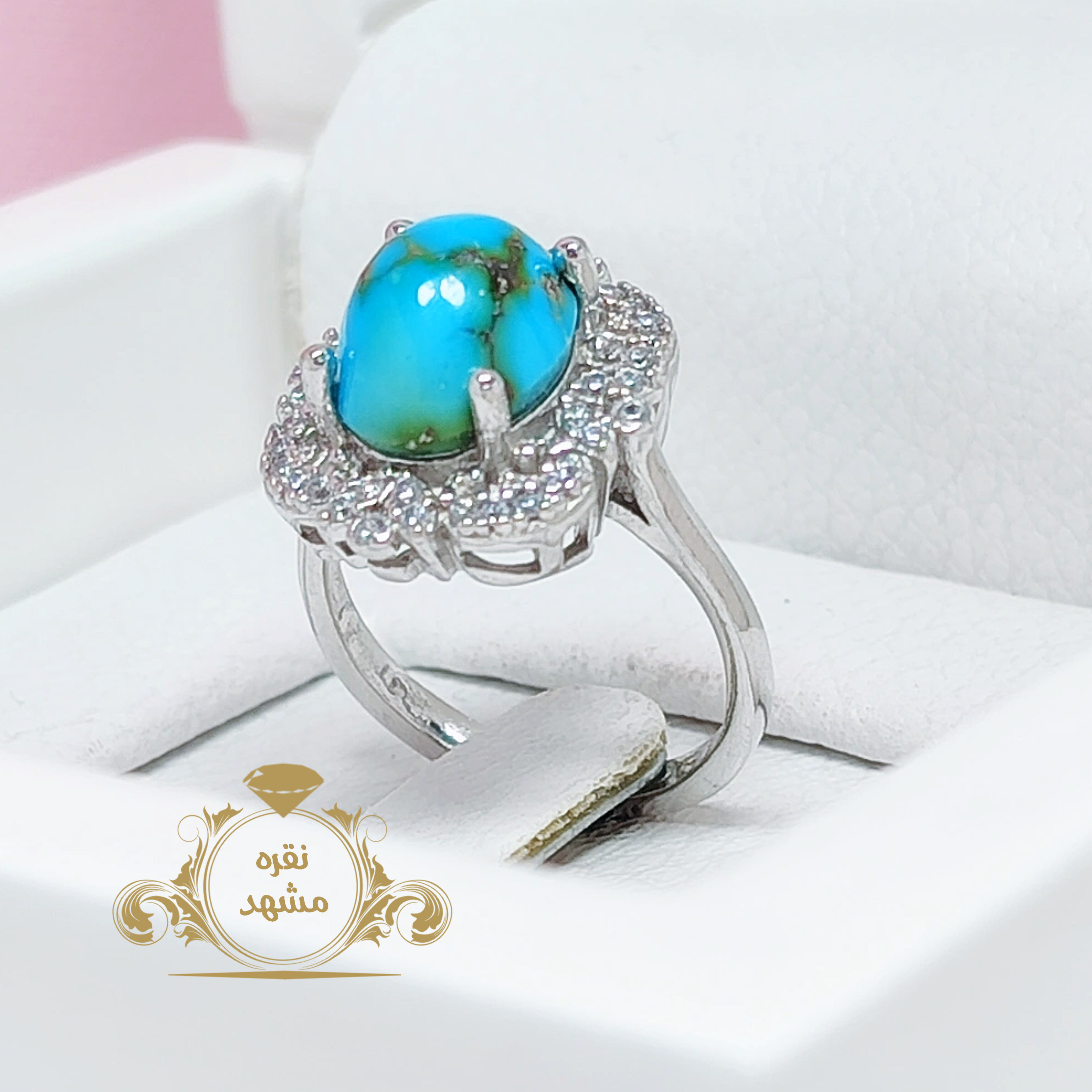 انگشتر زنانه نگین فیروزه نیشابوری