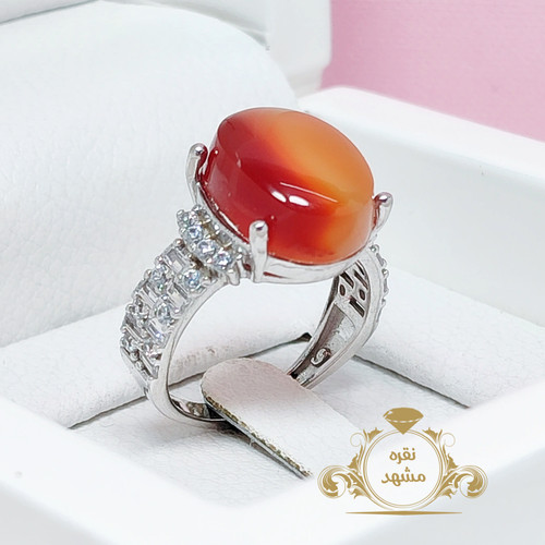 انگشتر زنانه عقیق یمنی اصلی و معدنی