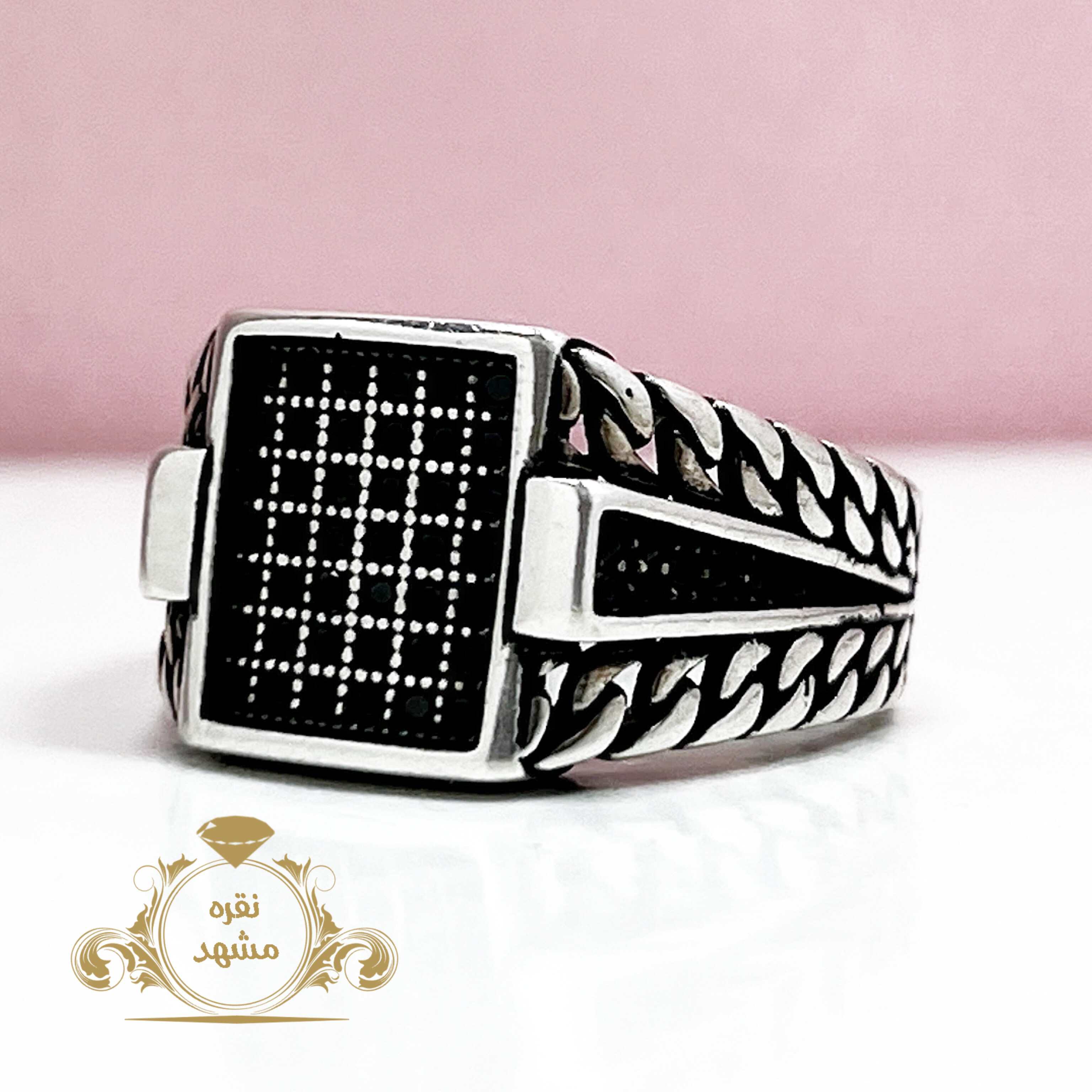 انگشتر چهارگوش ترک مردانه اسپرت منحصر به فرد