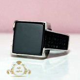 انگشتر مردانه نگین سیاه ترک وارداتی اصل