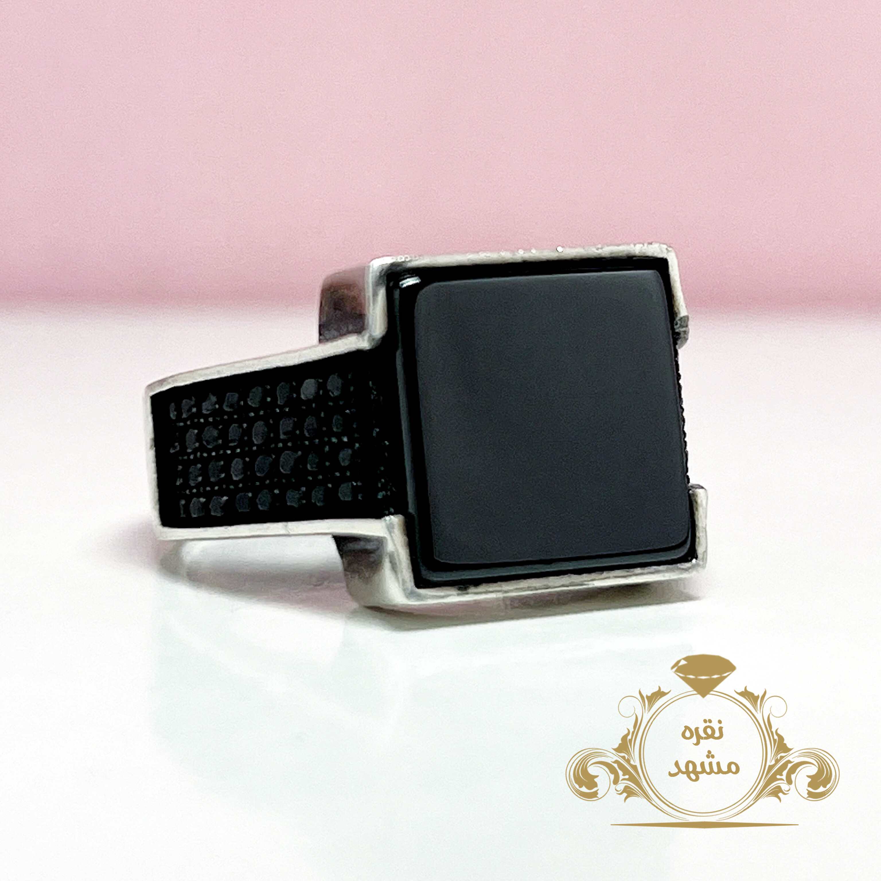 انگشتر مردانه نگین سیاه ترک وارداتی اصلی