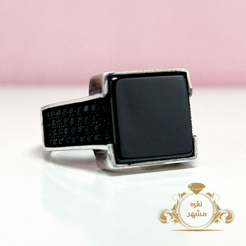 انگشتر مردانه نگین سیاه ترک وارداتی اصلی