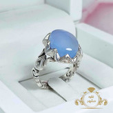انگشتر عقیق یمنی کبود رکاب نقره ۹۲۵ کد 10164669