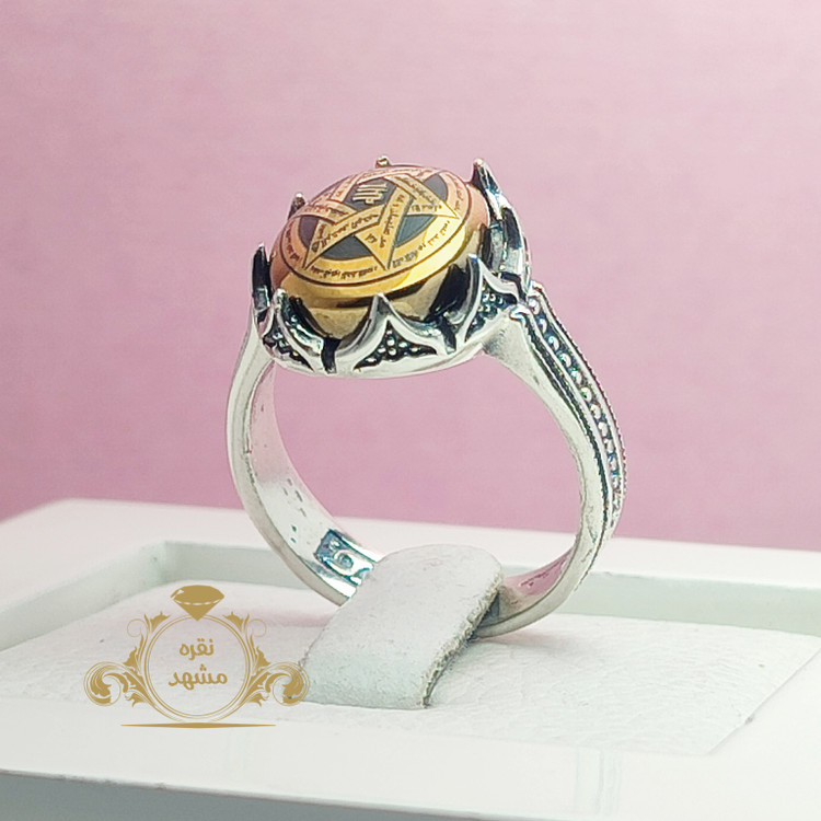 انگشتر حدید صینی ستاره سلیمان اصلی کد 07164563